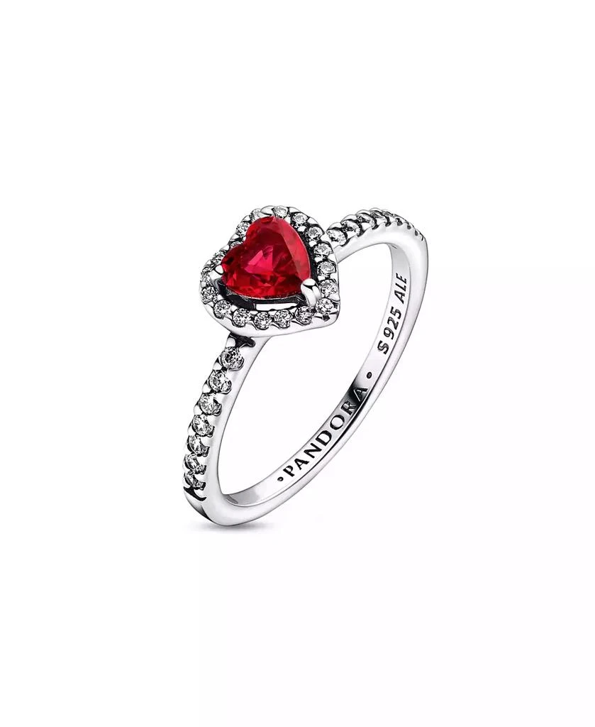 PANDORA Crystal Stone Timeless Elevated Red Heart Ring 3