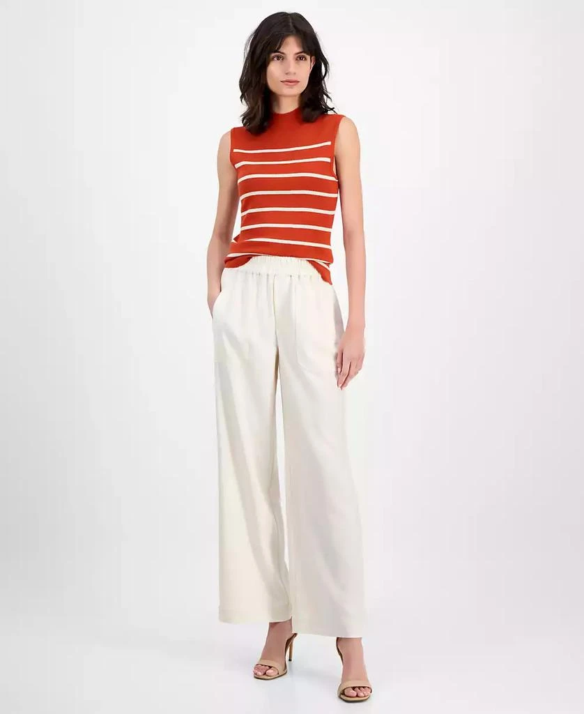 Tahari Women's Pull-On High-Rise Wide-Leg Pants 1