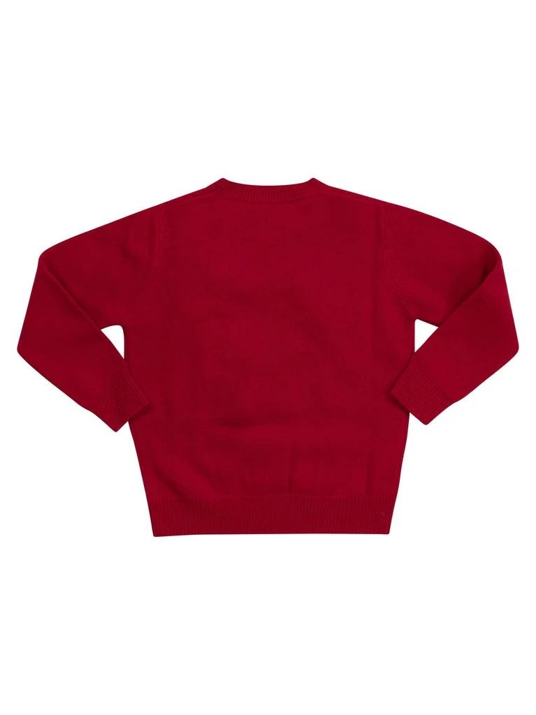 IL GUFO Christmas Jumper With Reindeer And Pom Poms 2
