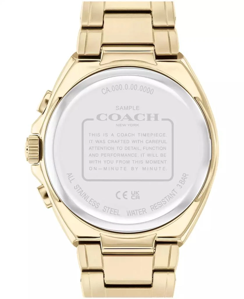Coach Men's Jackson Gold-Tone Stainless Steel Bracelet Watch 45mm 2