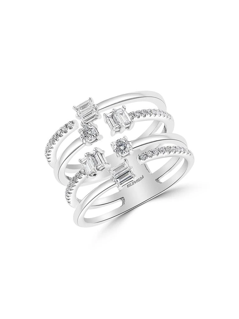 Effy 14K White Gold
Diamond Cage Ring/Size 7