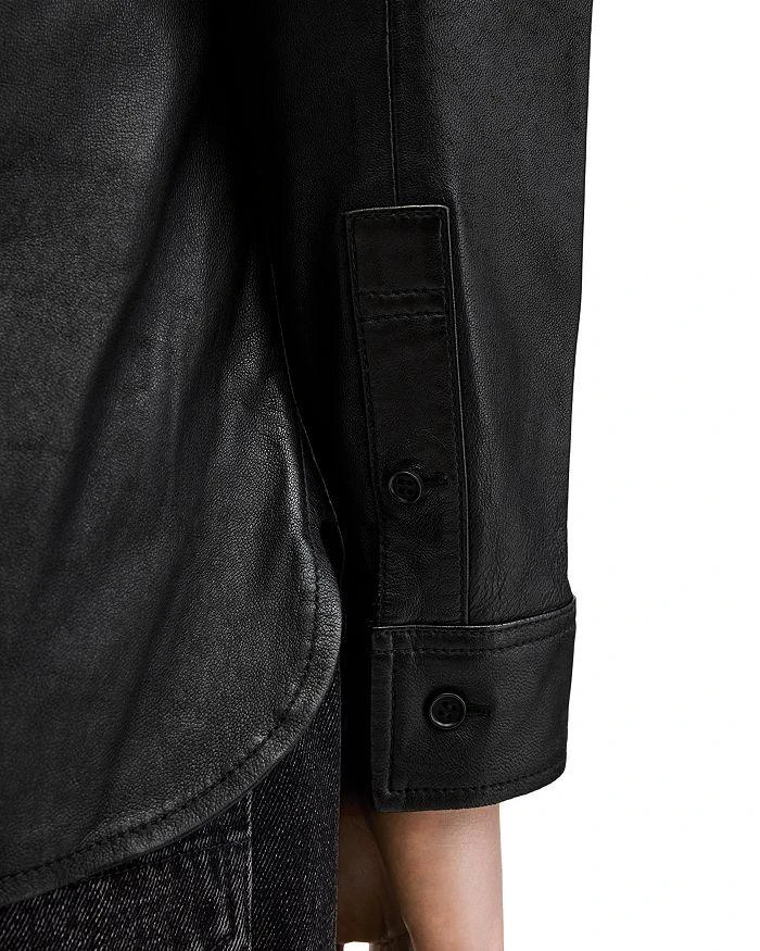 ALL SAINTS Compass Leather Shirt 5