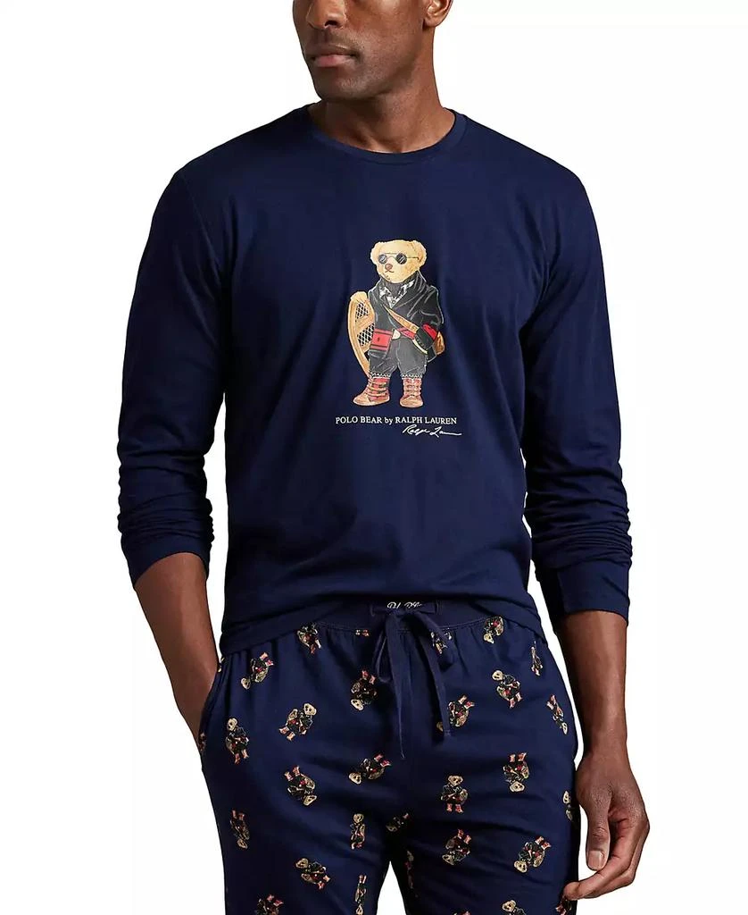 Ralph Lauren Men's 2-Piece Long Sleeve Crew T-Shirt and Joggers Pajama Set 2