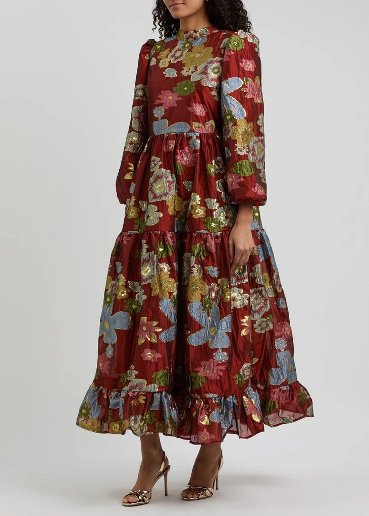 Sister Jane Ruby floral brocade maxi dress 2