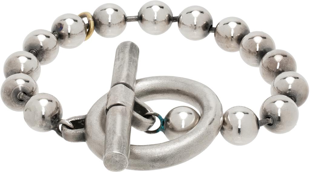 Title of Work Silver Large Toggle Bracelet