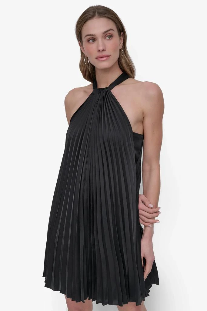 DKNY PLEATED HALTER SWING DRESS 4