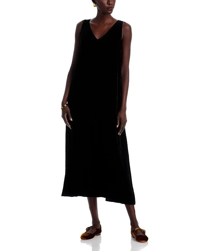 Eileen Fisher V Neck Midi Dress 1