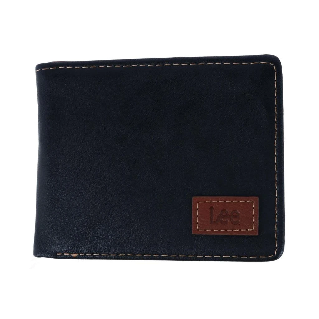 LEE Men's Tumbled Leather Bifold Wallet 1