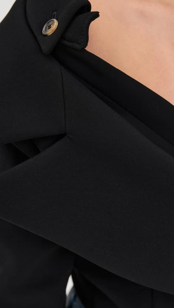 AWAKE MODE Low Cut DÉColletÉ Jacket Bodysuit with Shirting Detailing 5