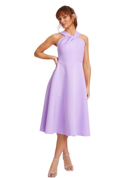 QUIZ Womens Sleeveless Halter Neck Dress