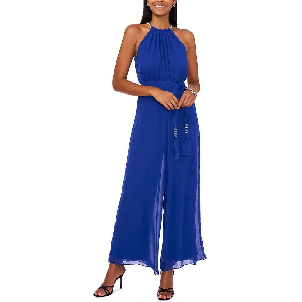 MSK Womens Chiffon Rhinestone Jumpsuit 3