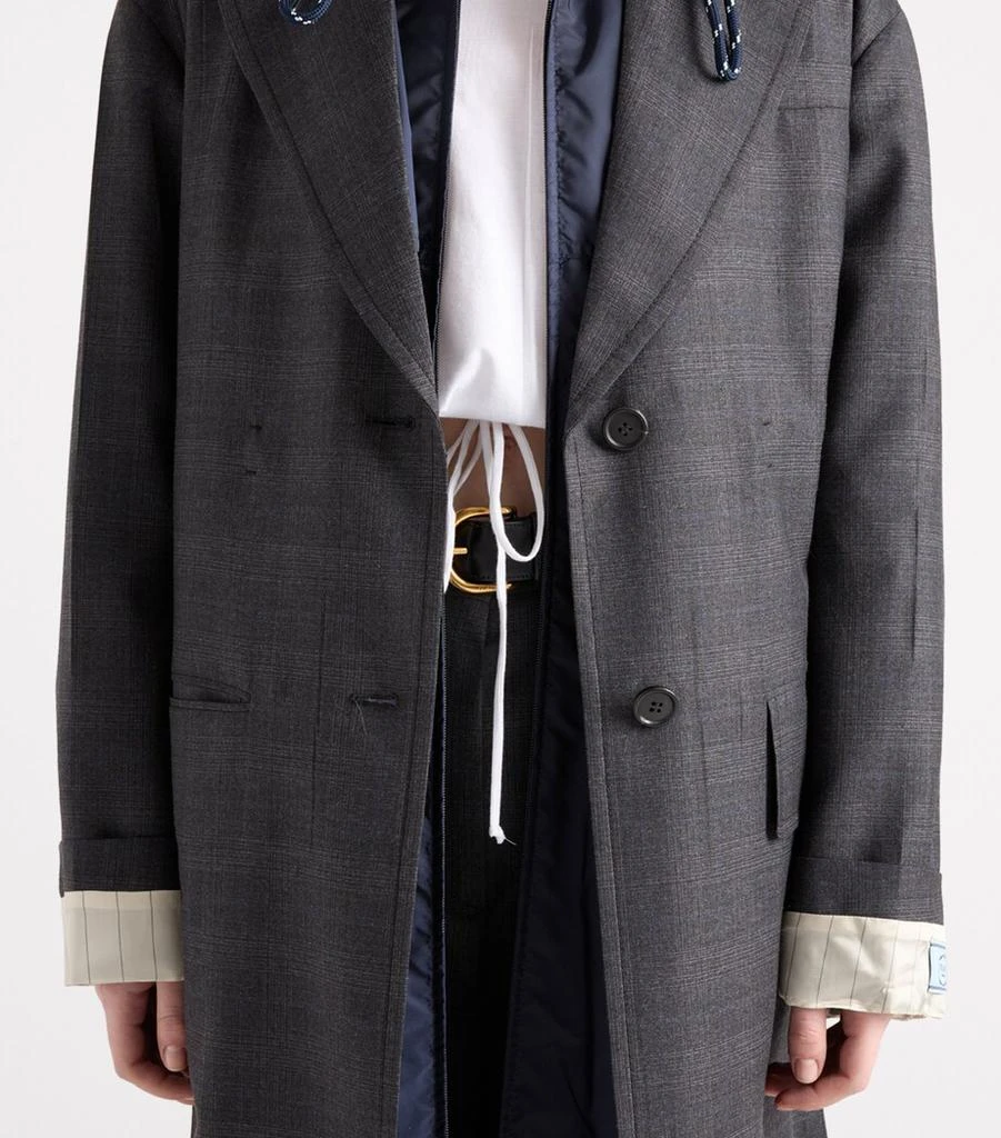 Prada Wool Cuff-Detail Coat 6