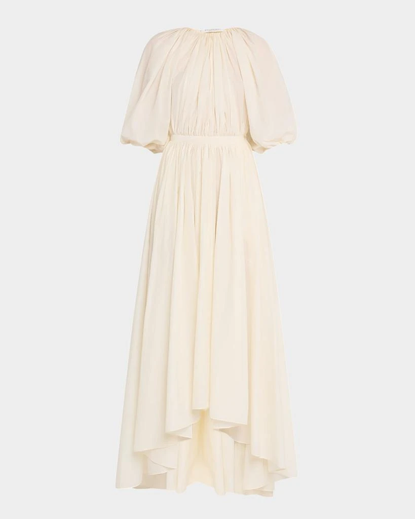 PHILOSOPHY di LORENZO SERAFINI Gathered Short-Sleeve High-Low Dress 1