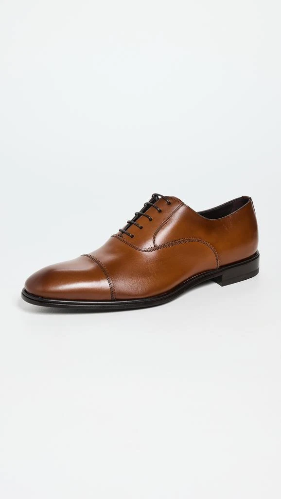 salvatore ferragamo dress shoes $1,090 SALVATORE FERRAGAMO - "GOFFREY" Black Whole Cut Oxfords