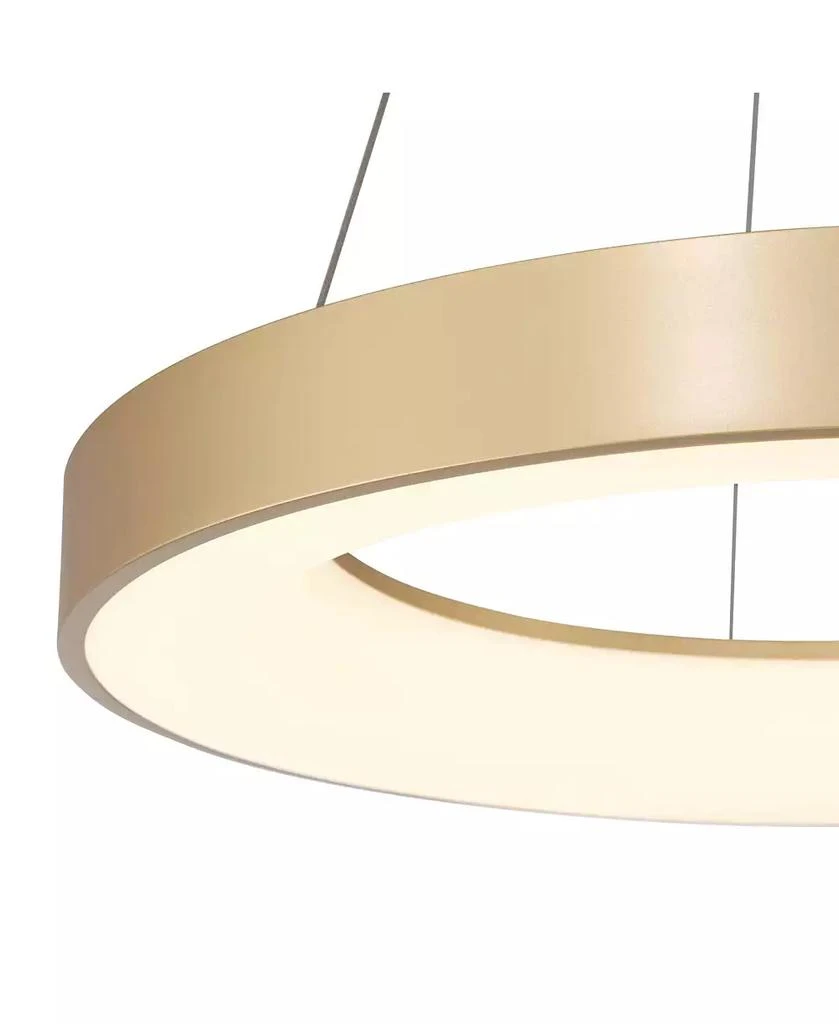 Possini Euro Design Cafferty Sanded Ring Pendant Modern Dimmable LED Fixture for Dining Room Kitchen Island 3