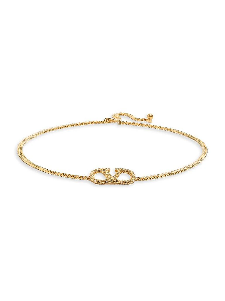 Valentino Vlogo Signature Chain Belt with Crystals