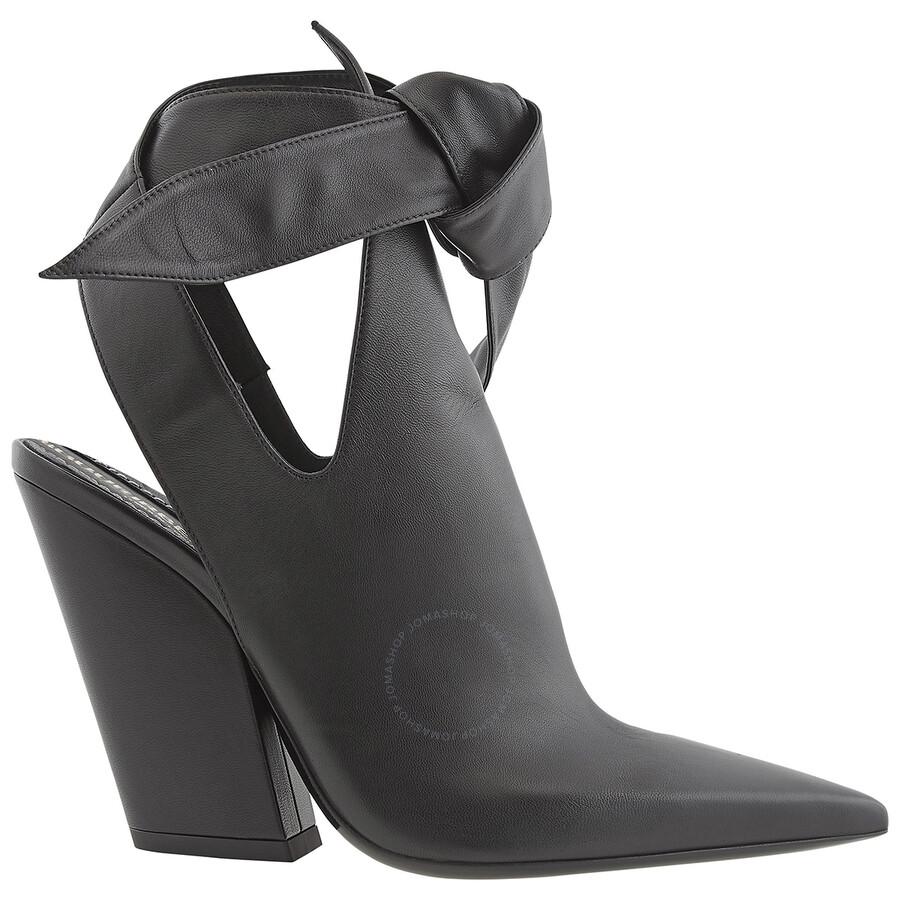 Burberry Ladies Amy Black Wrap-Tie Boots