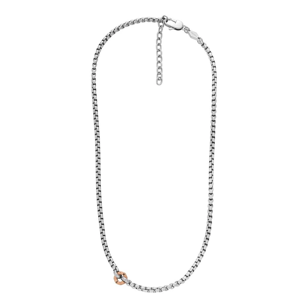 Fossil Men's Sawyer Two-Tone Stainless Steel Chain Necklace 3