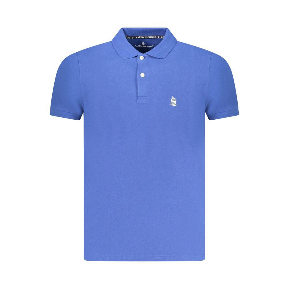 Marina Yachting Marina Yachting Blue Cotton Men Polo Shirt