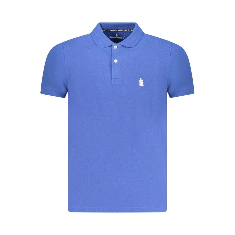 Marina Yachting Marina Yachting Blue Cotton Men Polo Shirt 1