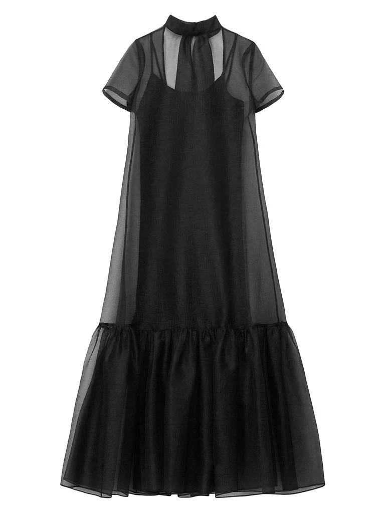 Staud Women's Calluna Organza Floor Length Dress, Black 1