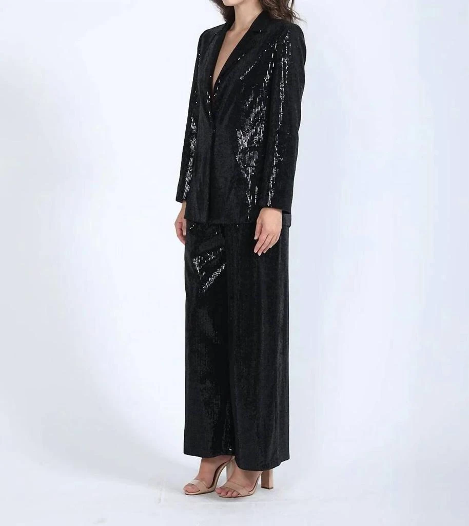 Gracia Gracia - Sequin Embellished Long Sleeve Blazer 3