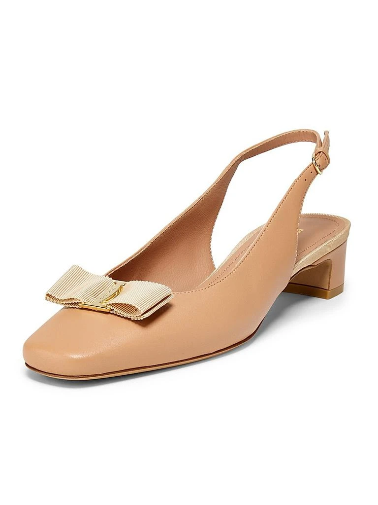 Salvatore Ferragamo Rivada 25MM Leather Slingback Pumps 2