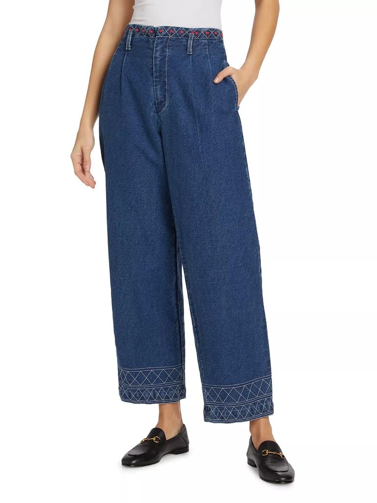 Bode Murray Embroidered Denim Trousers 3