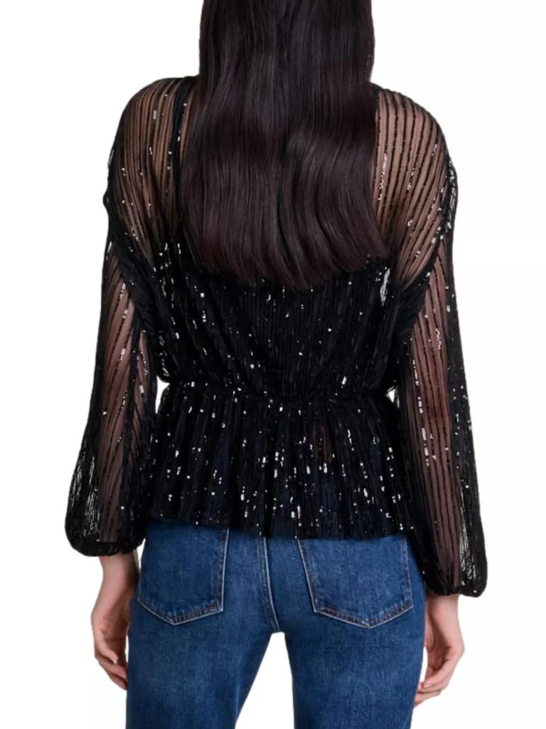 Maje Belted Sequin Top 4