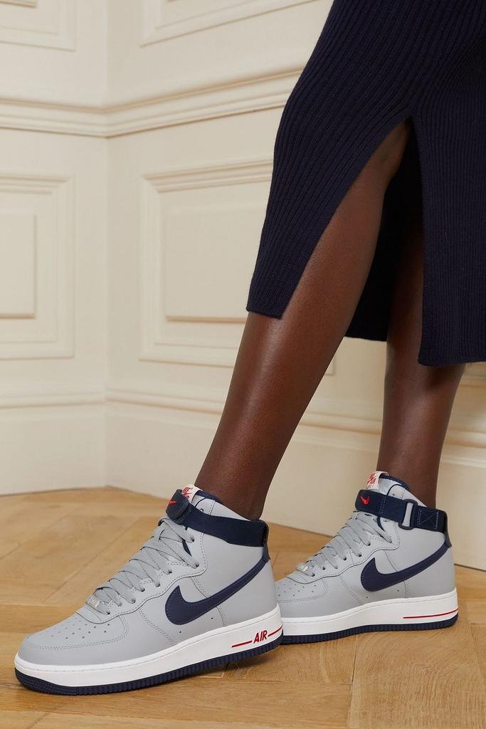 NIKE Air Force 1 QS leather high-top sneakers