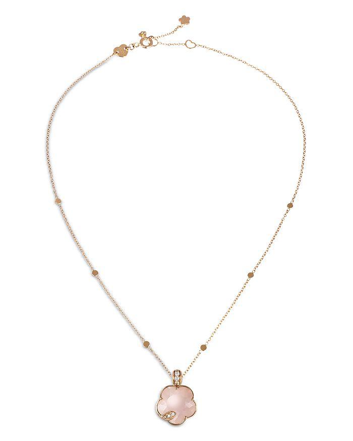 Pasquale Bruni Petit Joli Lunaire 18K Rose Gold Lunar Garden Gem Necklace with Diamonds, 0.12 ct. t.w.