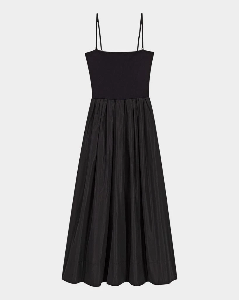Maje Rabiana Mixed-Media Midi Dress 1