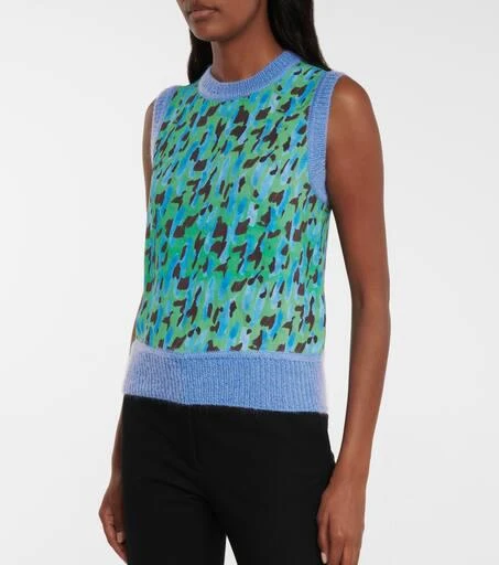 Salvatore Ferragamo Leopard-print mohair-blend sweater vest 4