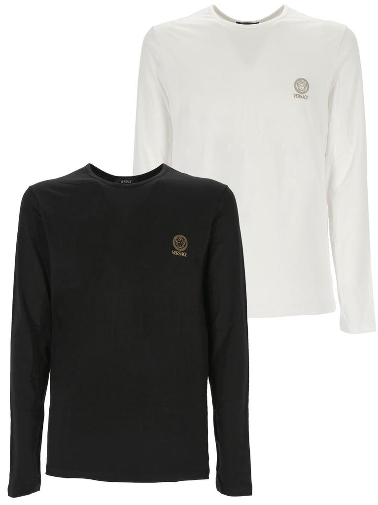 Versace Versace Pack Of Two Long-Sleeved Crewneck T-Shirts