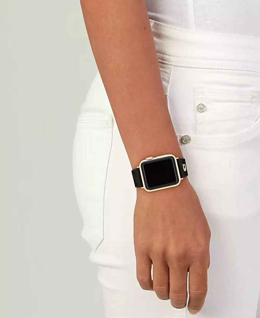 Coach Women's Black Silicone Apple Watch Strap, 38mm, 40mm, 41mm 5