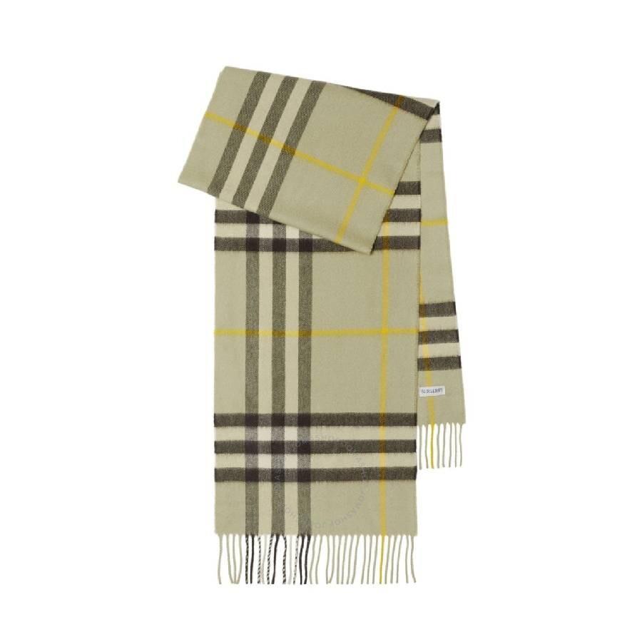 Burberry Cashmere Vintage Check Fringe Scarf