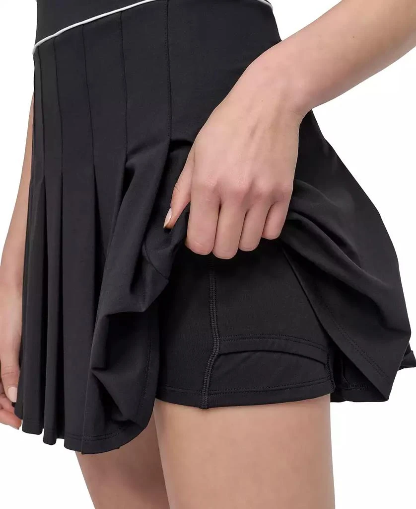 DKNY Women's Contrast-Piping Pleated Sleeveless Dress 6
