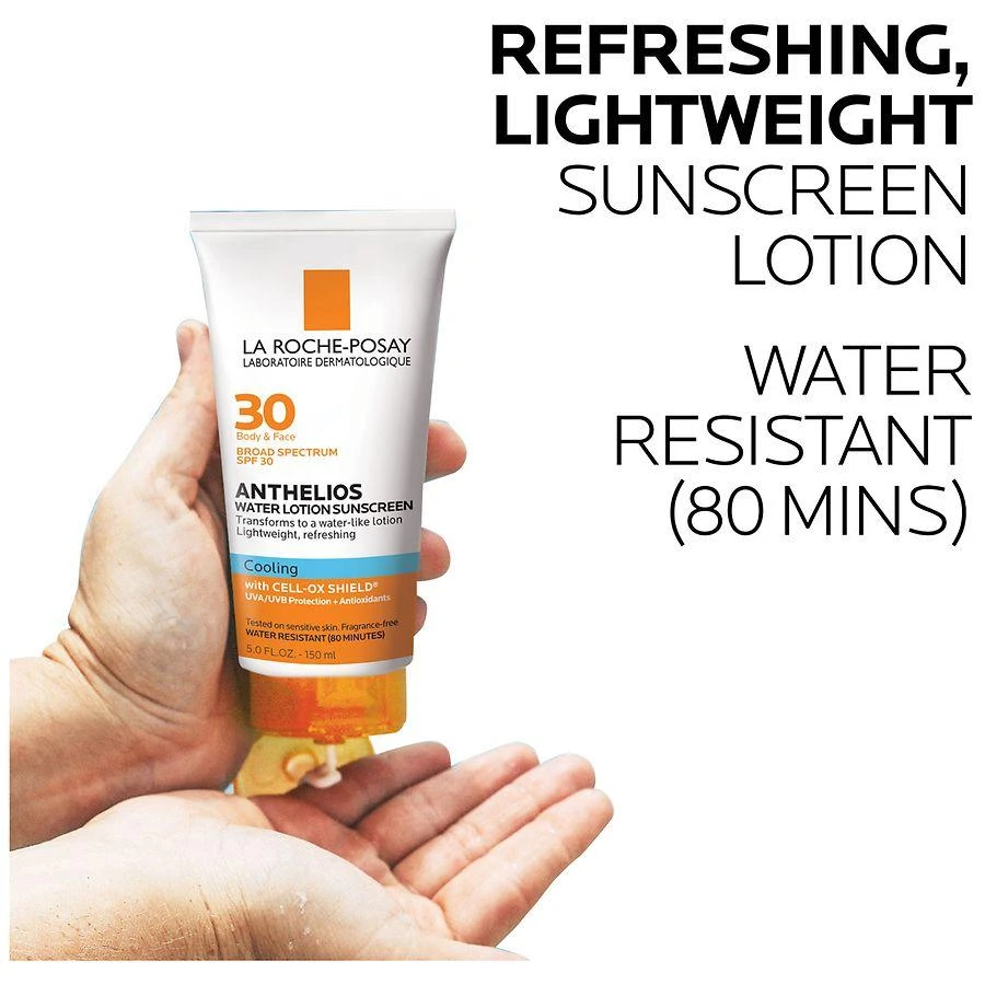 La Roche Posay Cooling Water Lotion Face and Body Sunscreen SPF 30 with Cell Ox Shield 8