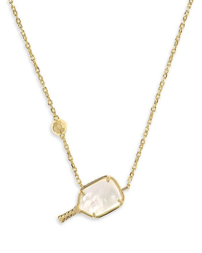 Kendra Scott Mother Of Pearl Pickleball Adjustable Pendant Necklace, 19" 1