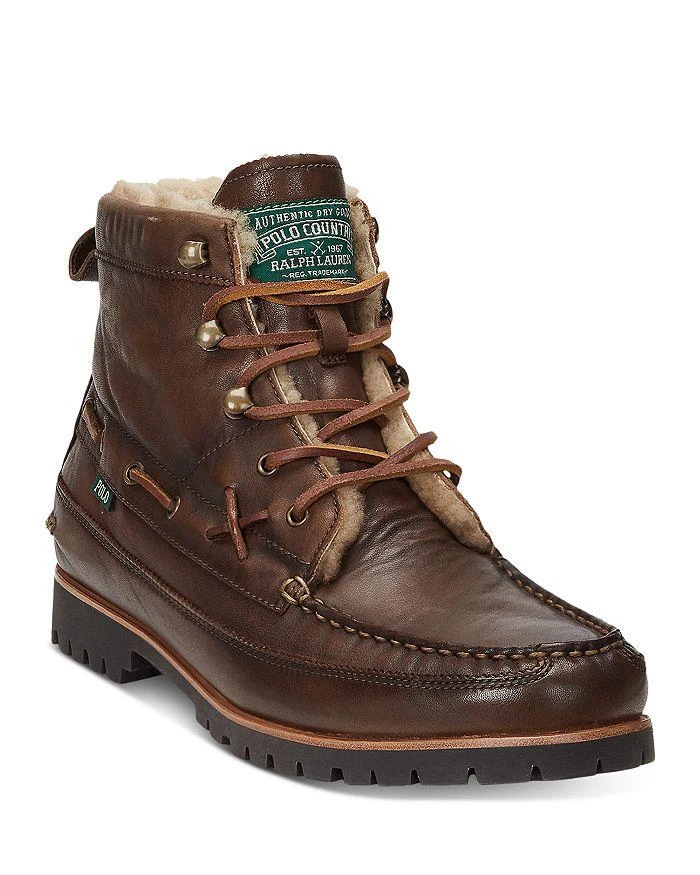 Ralph Lauren Men's Ranger Mid Shearling Lined Leather Boot 1