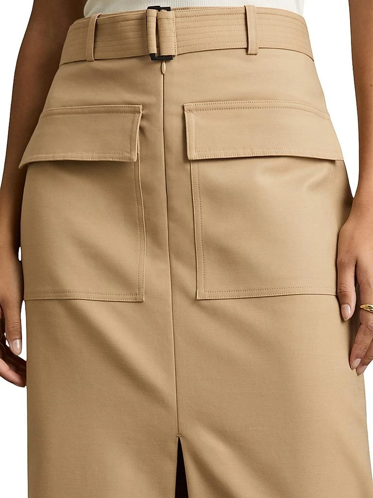 REISS Oakley Cotton-Blend Pencil Skirt 5