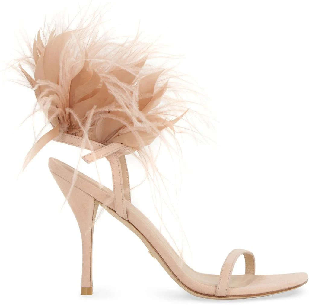 STUART WEITZMAN STUART WEITZMAN PLUME SUEDE SANDALS 2