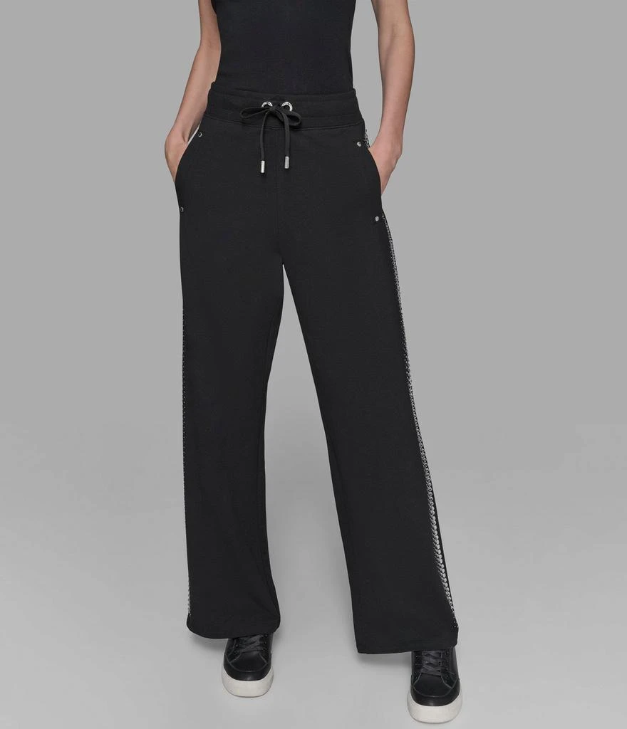 Karl Lagerfeld Paris RHINESTONE TRIM TRACK PANT 1