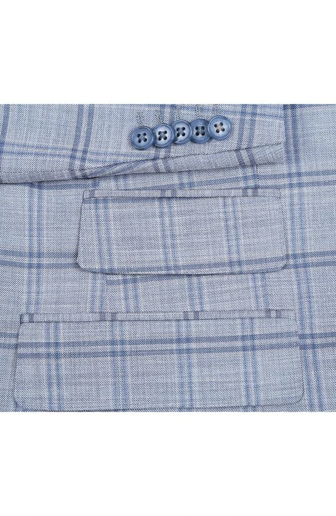 English Laundry Plaid Grey 
Blue Mélange Suit 8