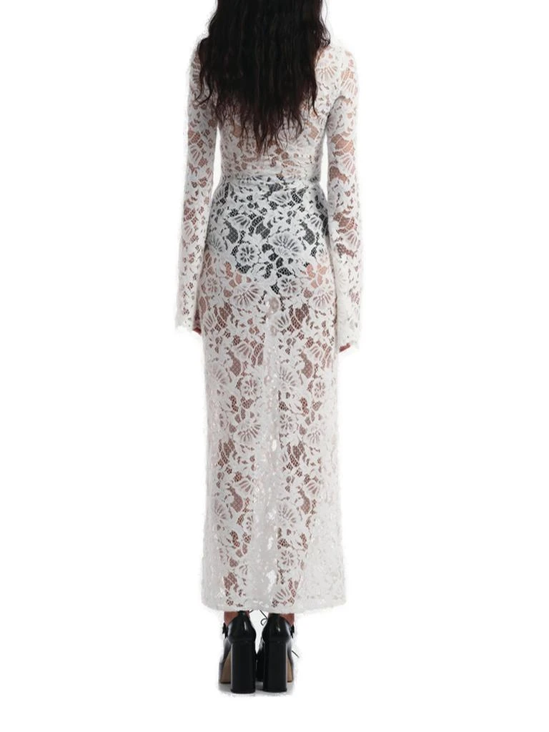 MANURI MANURI Sally Semi-Sheer Lace Midi Dress 2