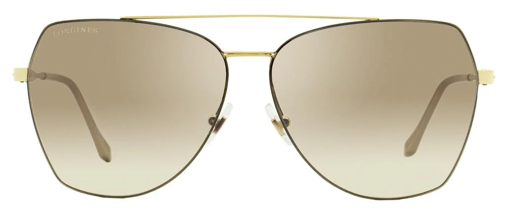 Longines Women's Navigator Sunglasses LG0020H 32G Gold/Biege 60mm 2