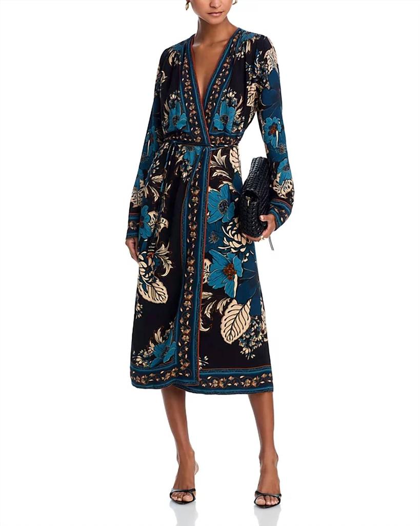 Farm Rio Farm Rio - Blossom Tapestry Midi Wrap Dress