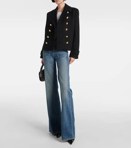Nili Lotan Ornella cropped wool peacoat 2