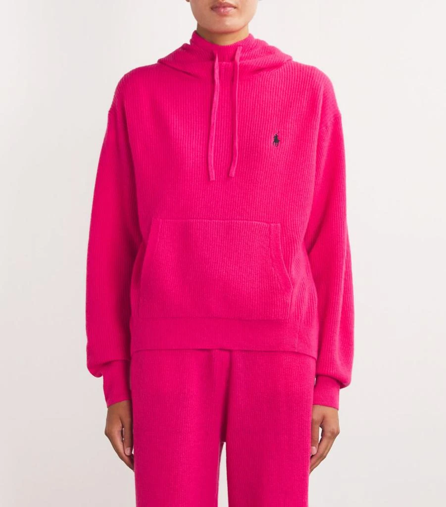 Ralph Lauren Washable Cashmere Pink Pony Hoodie 3