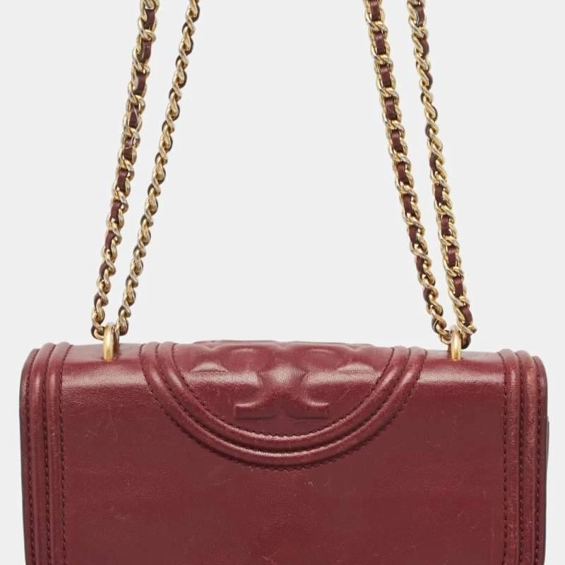 Tory Burch Tory Burch Red Leather Small Fleming Shoulder Bag 8